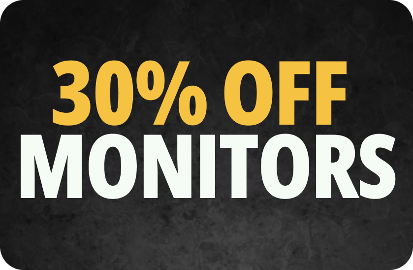 30% off monitors