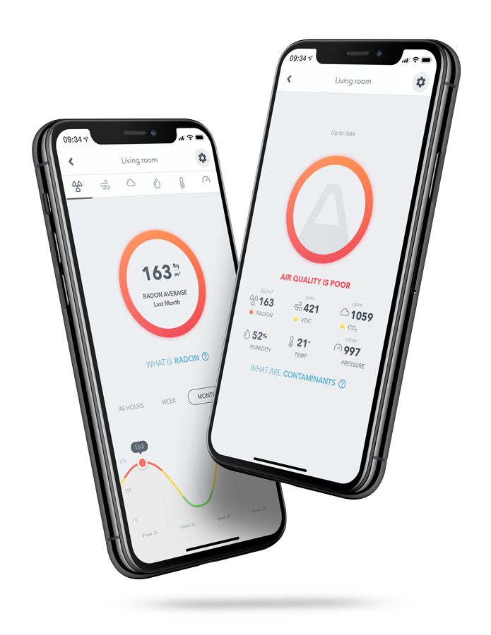 Airthings Wave Plus | Indoor Air Quality Monitor + Radon