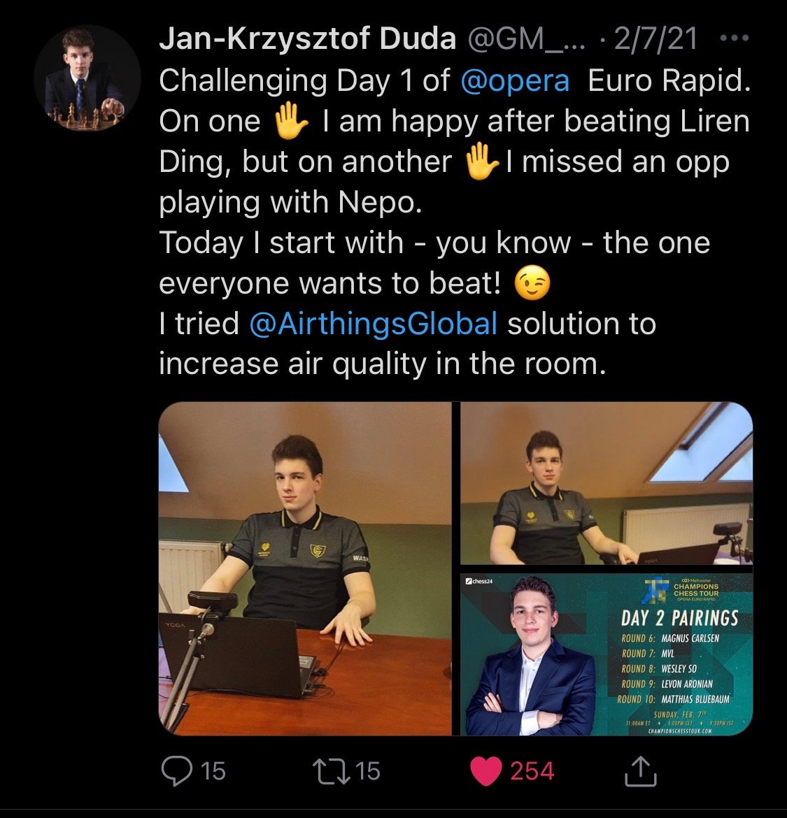 What does Nepo's tweet mean? : r/chess